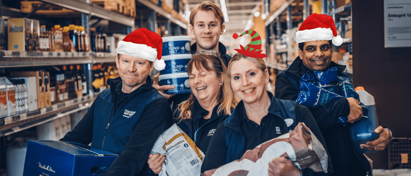 God jul önskar Restaurangbutikerna