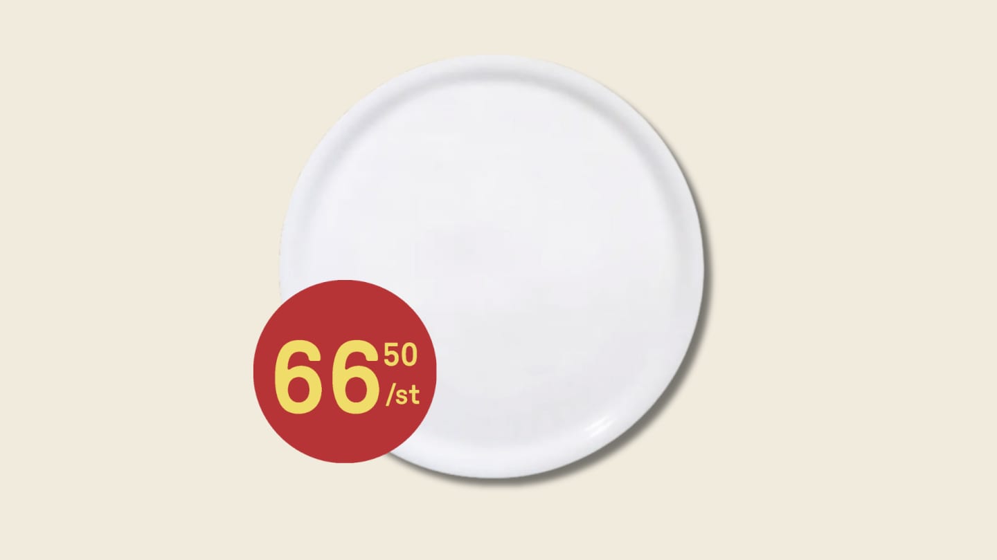 Pizzatallrik vit 33 cm