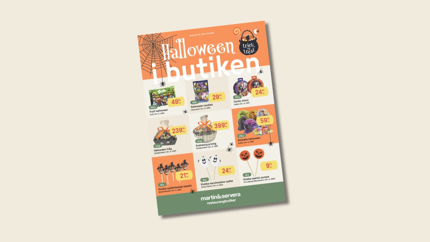 Halloween i butiken  - 5 oktober – 1 november 2026
