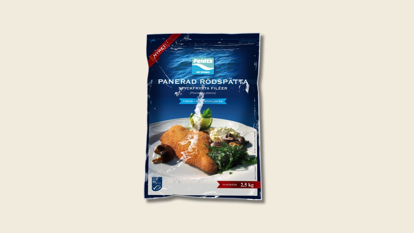 Rödspätta panerad 140-160g MSC - fryst