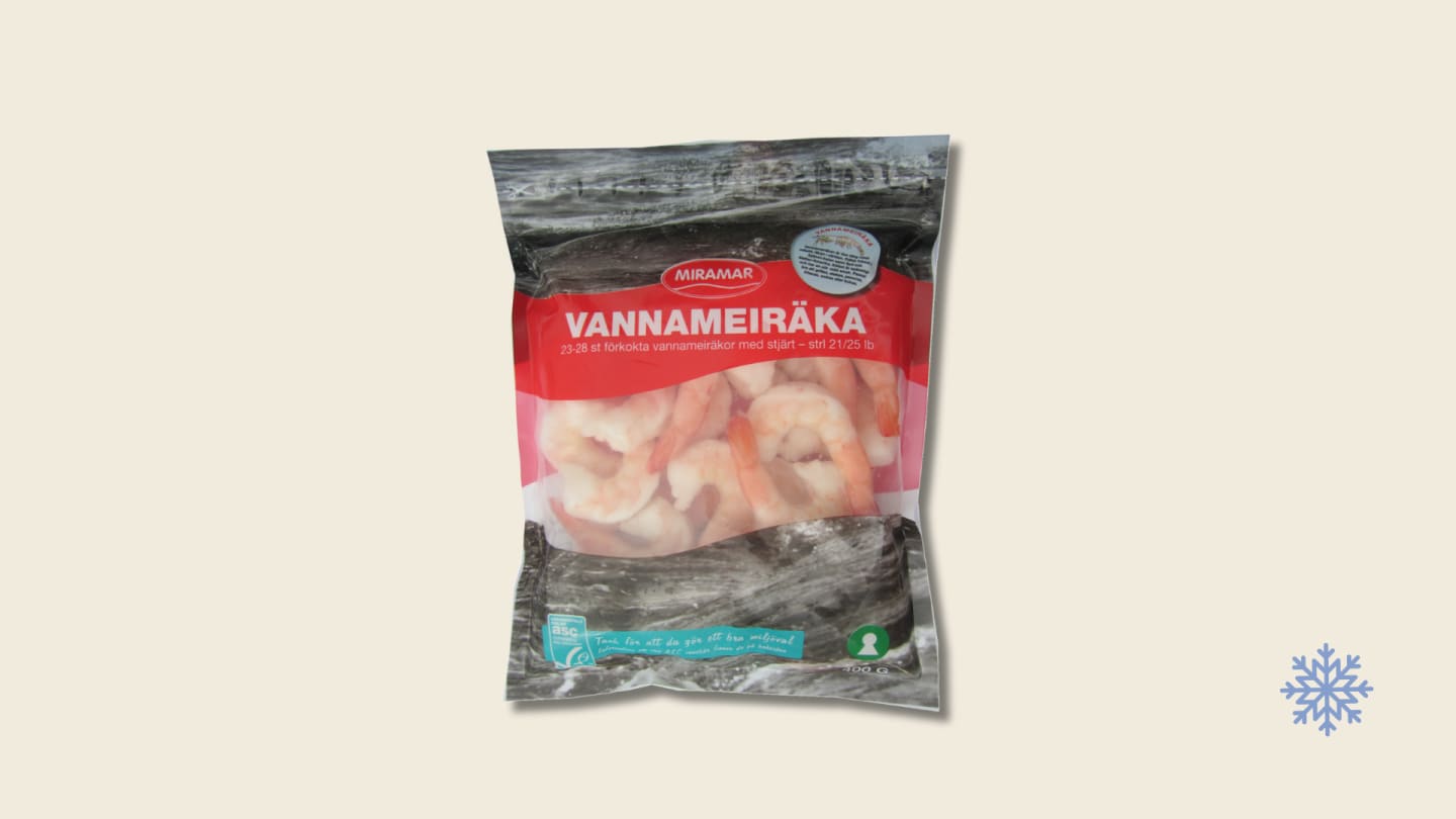 Vannameiräka kokt 21/25 ASC - fryst