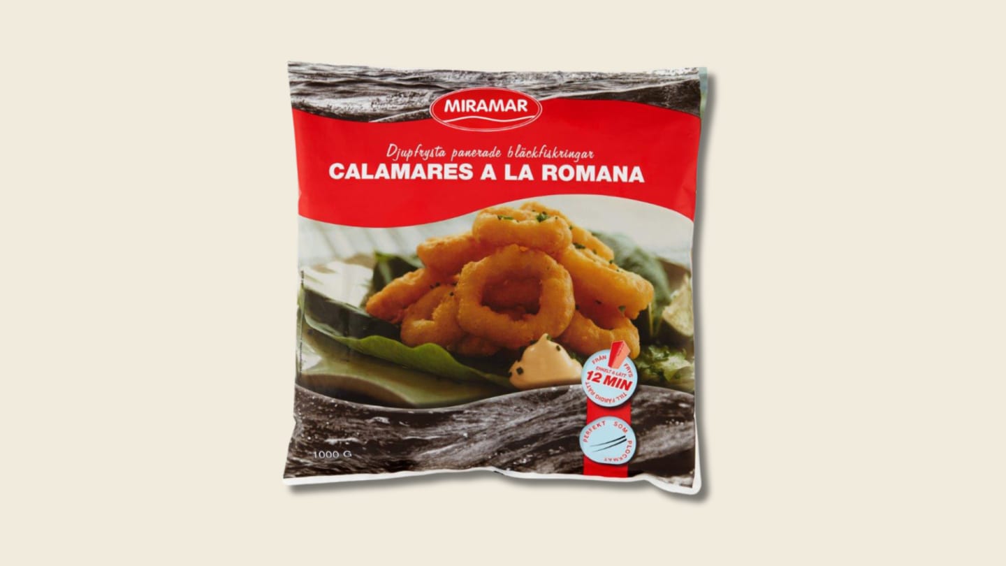Bläckfiskringar panerad 30/70 - fryst