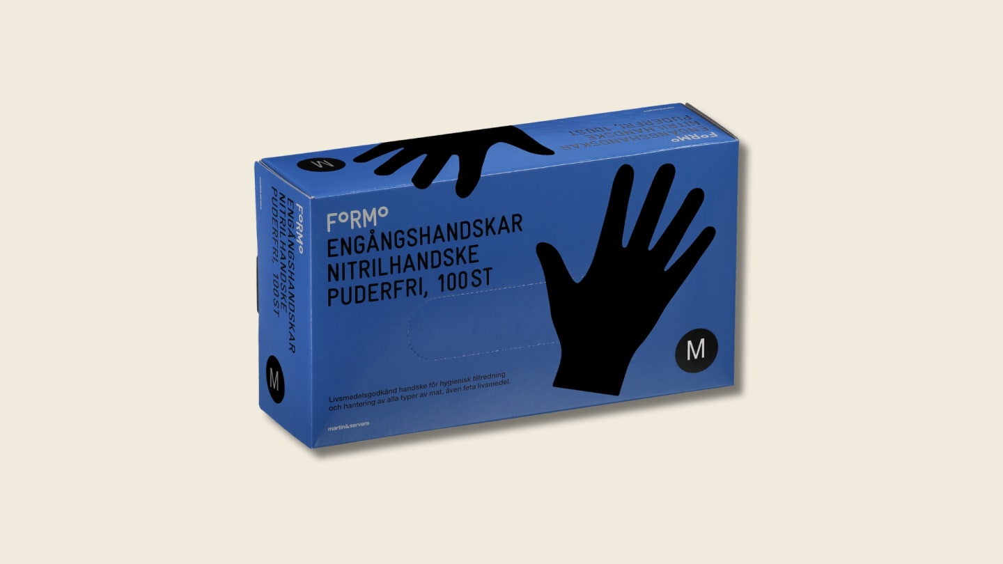 Nitrilhandske puderfri svart