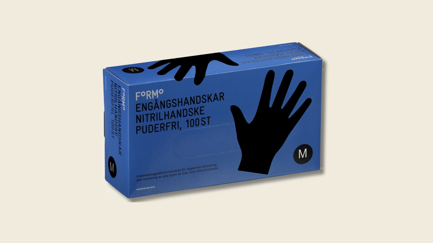 Nitrilhandske puderfri svart