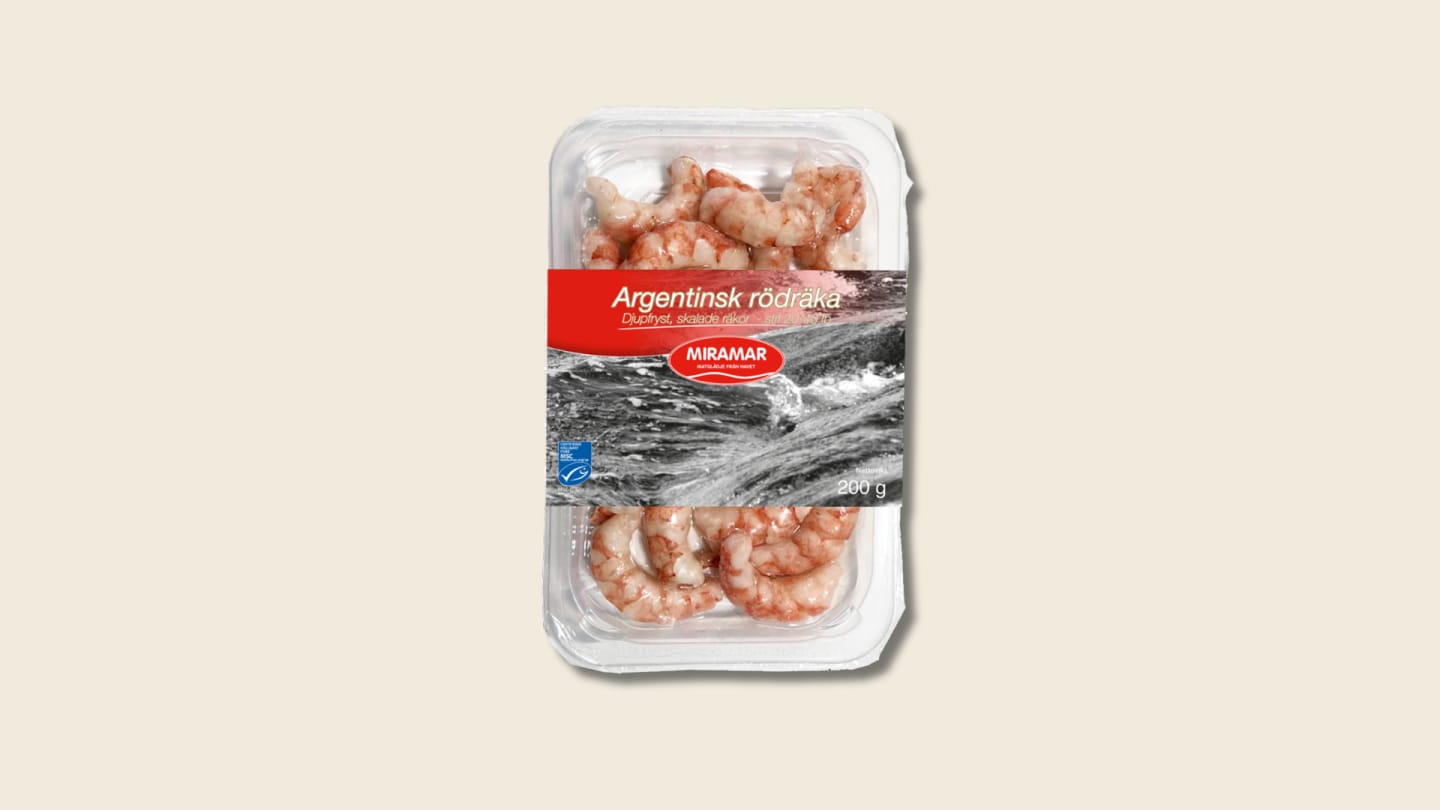 Argentinsk rödräka utan skal 20/40 - fryst